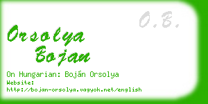 orsolya bojan business card